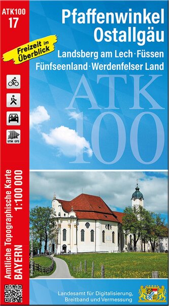 ATK100-17 Pfaffenwinkel, Ostallgäu (Amtliche Topographische Karte 1:100000)