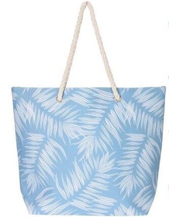 KOOPMAN, 39063 Plážová taška listy 54 x 42 x 14 cm, modrá