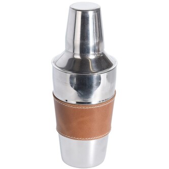 KOOPMAN, 54096 Nerezový shaker 0,5 l, kožený úchop