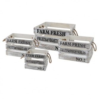 KOOPMAN, 59087 Box dřevo 4ks FARM FRESH