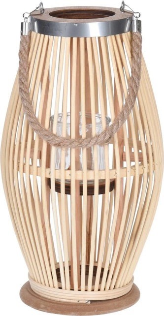 KOOPMAN, 44308 Bambusová lucerna na svíčku, 60 cm