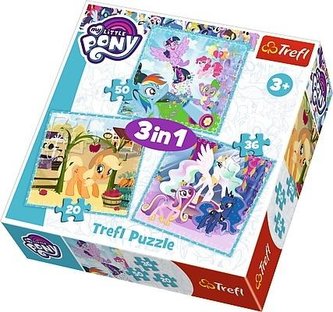 Puzzle 3w1 Radosne dni kucyków My Little PonyTREFL
