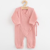 Kojenecký mušelínový overal New Baby pink - velikost 80 (9-12m)