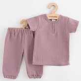 Kojenecká mušelínová souprava tričko a kalhoty New Baby lavender - velikost 86 (12-18m)