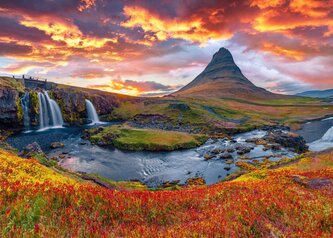 ALIPSON Puzzle Vodopád Kirkjufellsfoss - Island 500 dílků