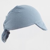 Dětský letní mušelínový šátek s kšiltem New Baby blue - velikost 68/74