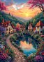 ALIPSON Puzzle Vesnice u vody 500 dílků