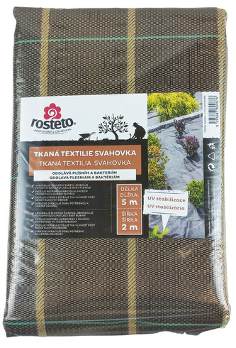 Tkaná textilie svahovka Rosteto - 2x5 m černohnědá