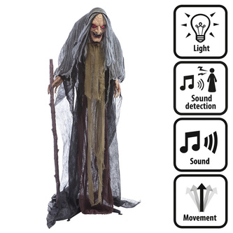Boland Čarodějnice figurína pohyblivá mluvící svítící 160 cm
