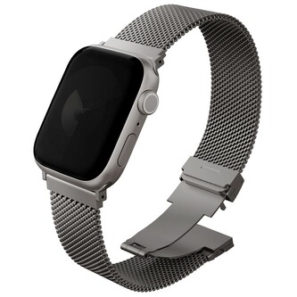 UNIQ Dante Pro ocelový řemínek 42/41/40mm titanově stříbrný