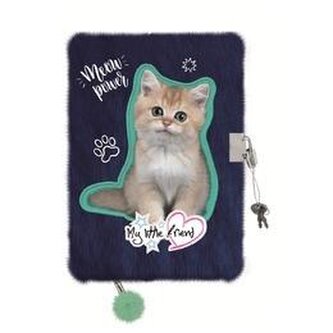 Pamiętnik z kłódką A5/96K włochacz Kitty Party