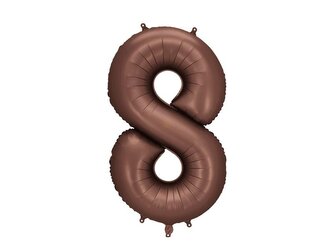Balon foliowy cyfra 8 86cm mocca