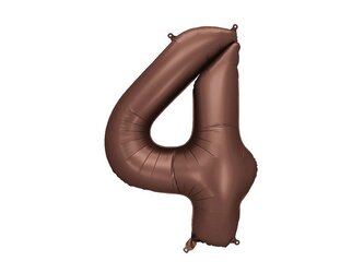 Balon foliowy cyfra 4 86cm mocca