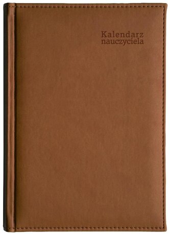 Kalendarz naucz. 2025/26 A5 tyg. Vivella brąz