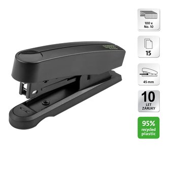 Novus sešívačka B 10 Professional re+new, 15 listů, černá