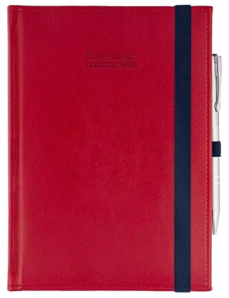 Kalendarz naucz. 2025/26 A5 Nebraska gumka czerw
