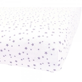 Bavlněné prostěradlo do postýlky 60x120cm - bílé s mini hvězdičkami; 120x60