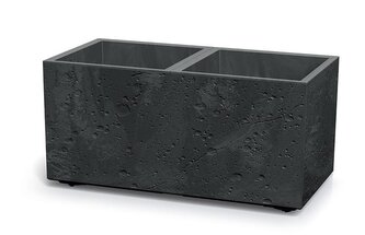 Květináč Prosperplast SIERRA CASE beton effect 77 cm černý beton