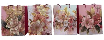 Torba prezentowa M kwiaty MIX