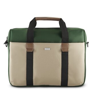 Hama Silvan, brašna na notebook, pro 40-41 cm (15,6-16,2"), recyklovaný polyester, béžová/zelená