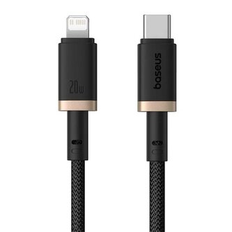 Kabel Baseus Dura USB-C/Lightning 2m 20W černo zlatý