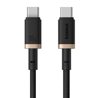 Kabel Baseus Dura USB-C/USB-C 1m 100W černo zlatý