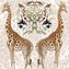 Karnet kwadrat z kopertą Giraffe