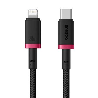 Kabel Baseus Dura USB-C/Lightning 2m 20W černo červený
