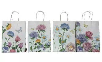 Torba prezentowa M kwiaty MIX