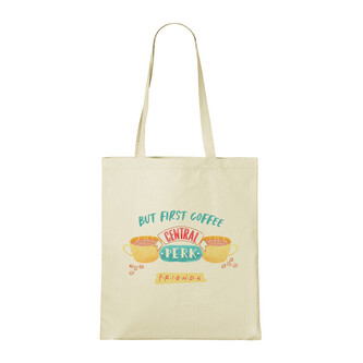 Taška Friends - But First Coffee, 100% bavlna