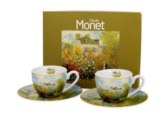 2 filiżanki espresso ze spodkami THE GARDEN AT ARGENTEUIL inspired by Monet
