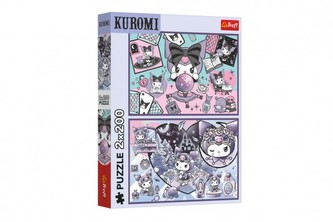 Puzzle 2v1 Neplechy s Kuromi 2x200 dílků 41x27,5cm v krabici 26x34x4,5cm