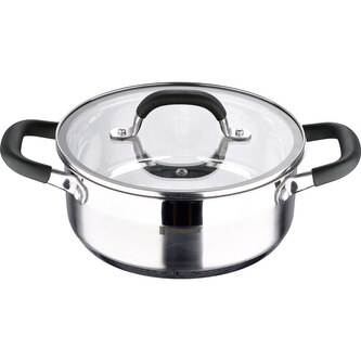 BERGNER Kastrol s poklicí nerez MIDNIGHT 20 cm 2,3 litru BG-32082-MM
