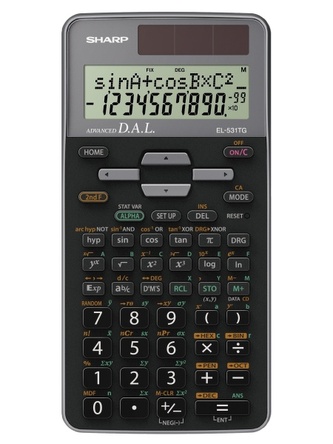SHARP EL 531TGGY vědecký kalkulátor černo-šedý