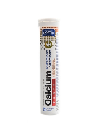 Biotter - Calcium forte s vitamínem C citron 20 šumivých tablet - citron