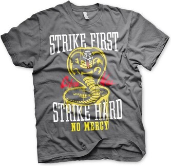 Tričko Cobra Kai - Strike First - Strike Hard - No Mercy, M