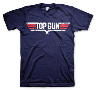 Tričko Top Gun - Distressed Logo, S