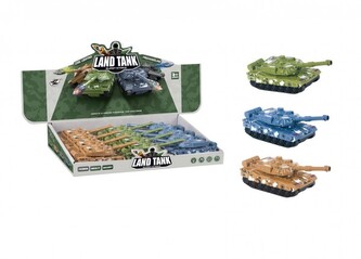 Tank plast 15cm na setrvačník 3 barvy 12ks v boxu