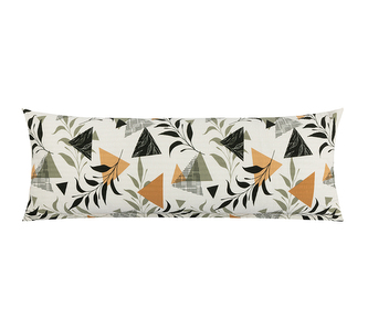 POVLAK na relaxační polštář KREP - Krémová,Oranžová,Šedá - 45x120 cm