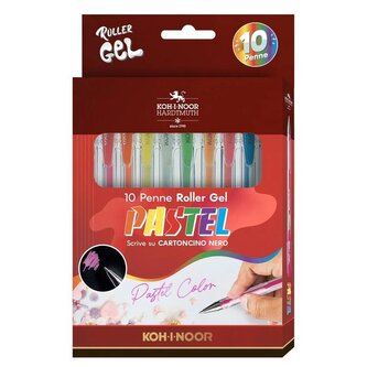 Długopisy żelowe pastel 10 kolorów