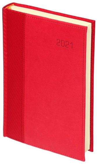 Kalendarz 2021 B5 Tyg. Carbon Paris czerwony