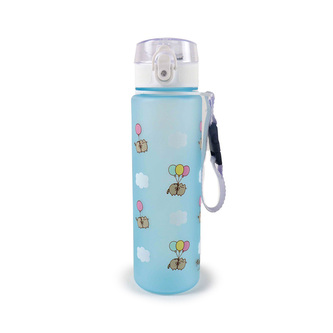Nerozbitná plastová láhev s víčkem 600ml - Pusheen - balónky