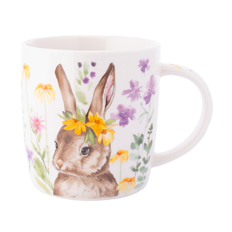 KUBEK BARYŁKA SZEROKA NBC 400 ML DEK. ZAJĄCZEK 3 W DEKORACYJNEJ OPASCE