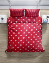 Povlečení Mikroplyš Červená hvězda 140x200, 70x90 cm