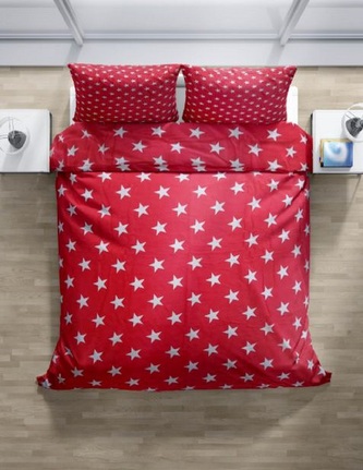 Povlečení Mikroplyš Červená hvězda 140x200, 70x90 cm