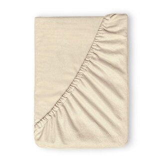 Flanelové napínací prostěradlo 180x200cm světle béžové
