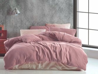 Francouzské mušelínové povlečení 240x220, 70x90cm růžové