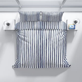 Bavlněné povlečení Modrý pruh 140x200, 70x90 cm Bavlněné povlečení Modrý pruh 140x200, 70x90 cm