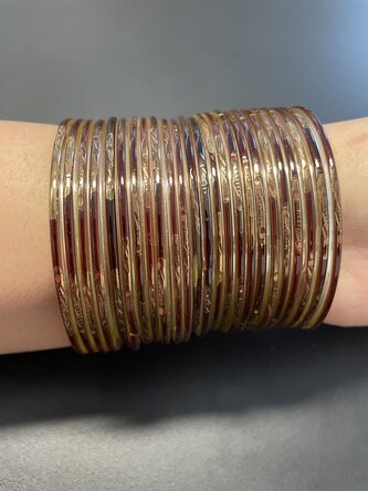 Sada náramků průměr 6 cm hnědá