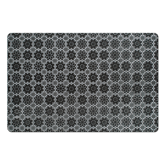 ZELLER Prostírání Květiny plastové černé 43,5x28,5cm